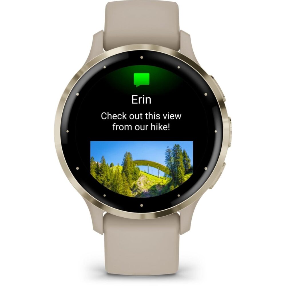 Garmin Venu 3S GPS Smartwatch - french gray/softgold – Bild 4