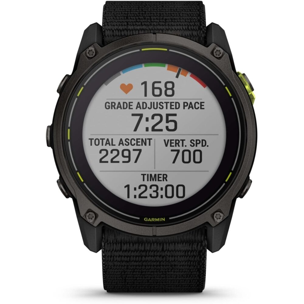 Garmin Enduro 3 Sapphire Solar GPS Smartwatch - Schwarz/Carbongrau DLC Titan – Bild 2