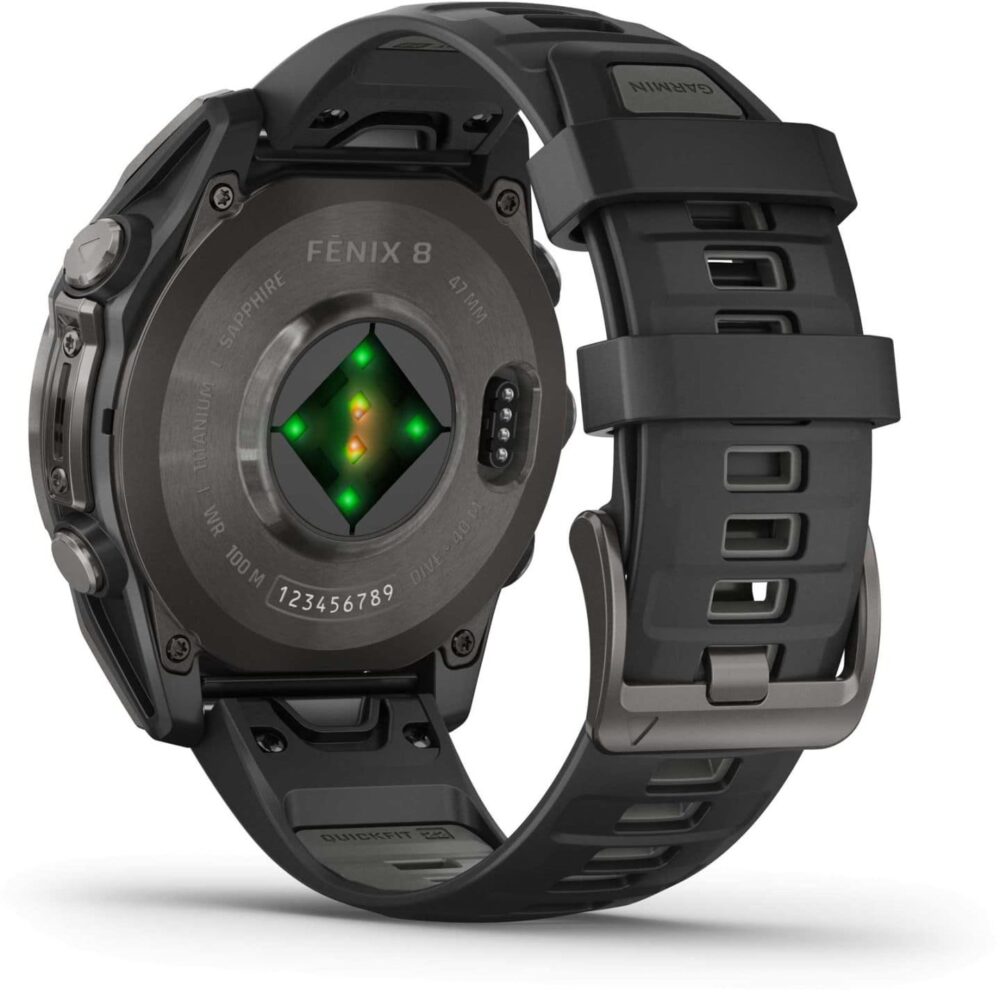 Garmin fenix 8 AMOLED Sapphire GPS Smartwatch - 47mm - Schwarz/Titan Carbongrau DLC – Bild 3